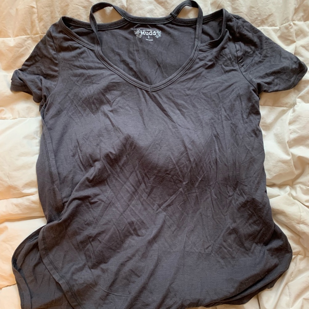 mudd cutout shoulder top